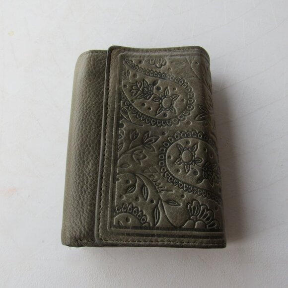 Army Green Leather Wallet - Picture 2 of 5